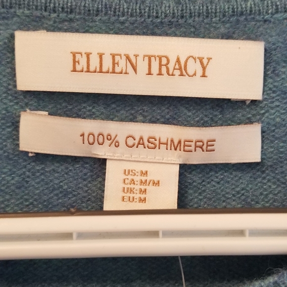Ellen Tracy Cashmere Sweater, Crew Neck, medium - Picture 5 of 6